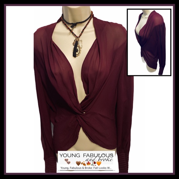 NWT YOUNG FABULOUS &BROKE On The Road Haty CHIFFON TOP - Picture 10 of 12